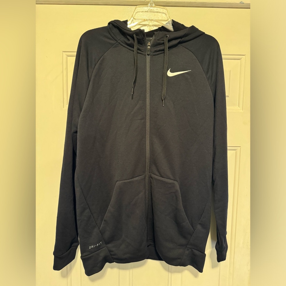 NIKE - MEN'S MEDIUM - BLACK FULL ZIP DRI FIT HOODED SWEATSHIRT - RN56323 (ms2)